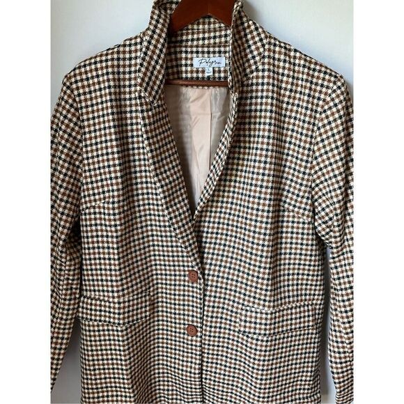 Polagram Plaid Blazer, L. Perfect layering Piece for Fall! Prep, Office Siren, s - Picture 10 of 16